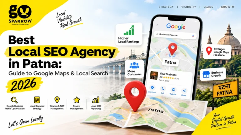 Local SEO strategy in Patna showing Google Maps ranking, local search visibility, and business growth by an SEO agency in Patna